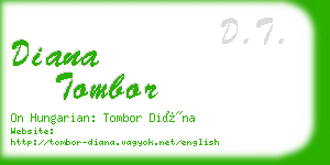 diana tombor business card